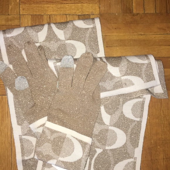 Coach Accessories - Coach Glove & Scarf Set